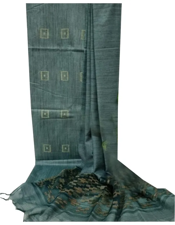 MH_HANDLOOM_Semi_Silk_Jacquard_Work_Unstitched_Salwar_Suit_Dress_Material_with_Dupatta