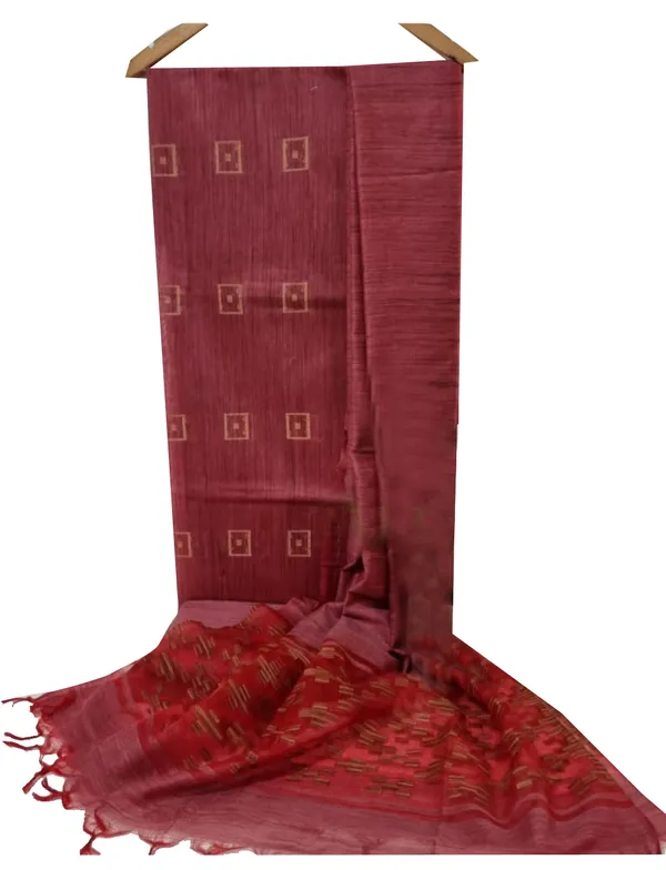 MH_HANDLOOM_Semi_Silk_Jacquard_Work_Unstitched_Salwar_Suit_Dress_Material_with_Dupatta