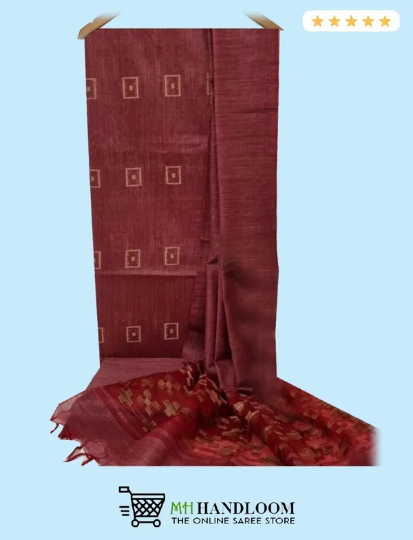 MH_HANDLOOM_Semi_Silk_Jacquard_Work_Unstitched_Salwar_Suit_Dress_Material_with_Dupatta