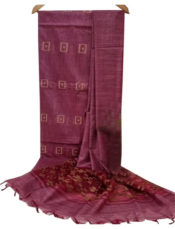 MH_HANDLOOM_Semi_Silk_Jacquard_Work_Unstitched_Salwar_Suit_Dress_Material_with_Dupatta
