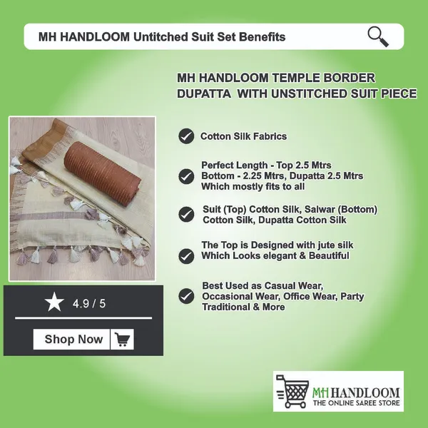 MH_HANDLOOM_Unstitched_Dress_Material_|_Multicolour_Jute_Silk_|_Salwar_Suit_Material_with_Dupatta