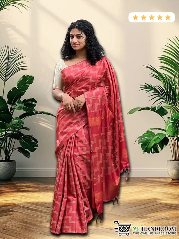 MH_HANDLOOM_WOMEN'S_SEMI_SILK_SAREE_WITH_BLOUSE_PIECE