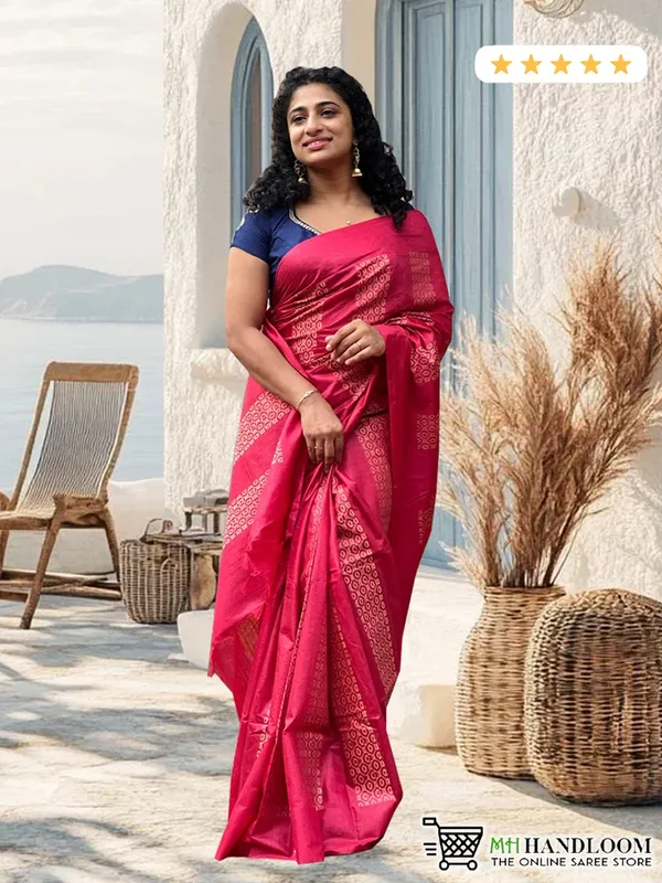 MH_HANDLOOM_WOMEN'S_SEMI_SILK_SAREE_WITH_BLOUSE_PIECE