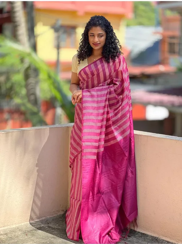 MH_HANDLOOM_WOMEN'S_SEMI_SILK_SAREE_WITH_BLOUSE_PIECE