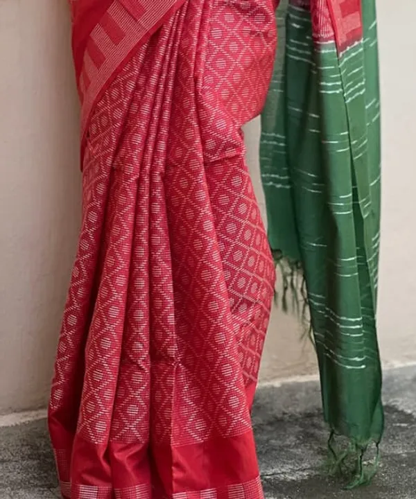 MH_HANDLOOM_WOMEN'S_SEMI_SILK_SAREE_WITH_BLOUSE_PIECE