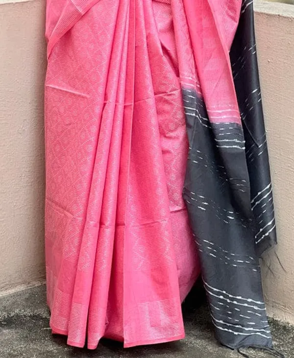 MH_HANDLOOM_WOMEN'S_SEMI_SILK_SAREE_WITH_BLOUSE_PIECE