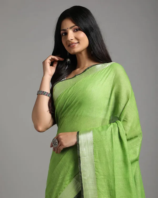 MH_HANDLOOM_Women's_Linen_Slub_Saree_with_Blouse_Piece_for_Every_Occasion