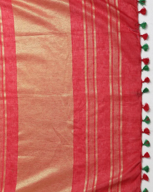 MH_HANDLOOM_Women's_Linen_Slub_Saree_with_Blouse_Piece_for_Every_Occasion