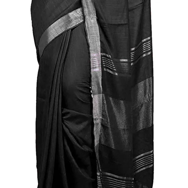 MH_HANDLOOM_Women's_Linen_Slub_Saree_with_Blouse_Piece_for_Every_Occasion