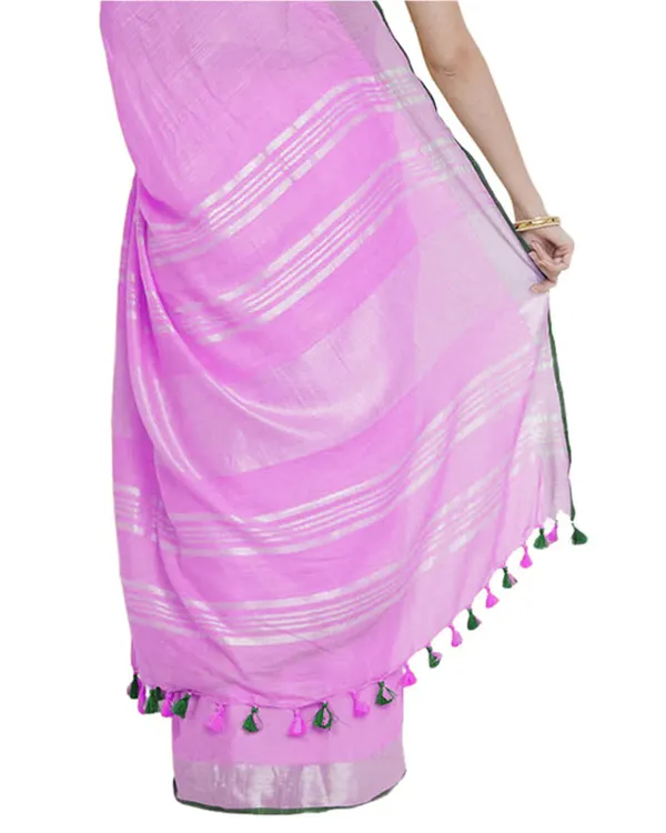 MH_HANDLOOM_Women's_Linen_Slub_Saree_with_Blouse_Piece_for_Every_Occasion