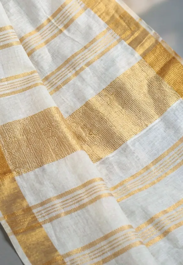 MH_HANDLOOM_Women's_Linen_Slub_Saree_with_Blouse_Piece_for_Every_Occasion