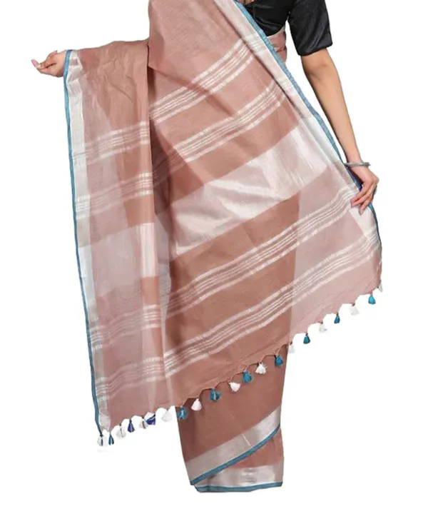 MH_HANDLOOM_Women's_Linen_Slub_Saree_with_Blouse_Piece_for_Every_Occasion