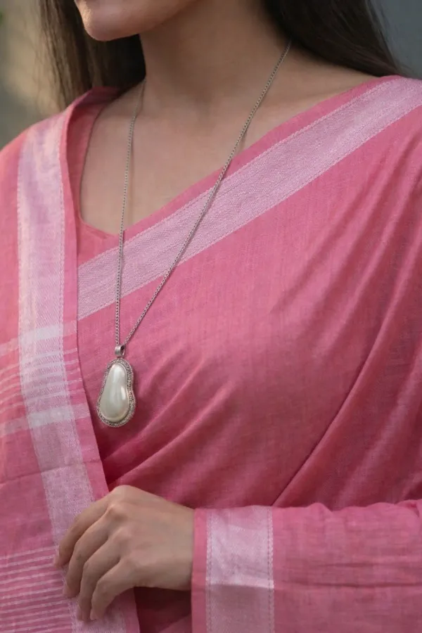 MH_HANDLOOM_Women's_Linen_Slub_Saree_with_Blouse_Piece_for_Every_Occasion