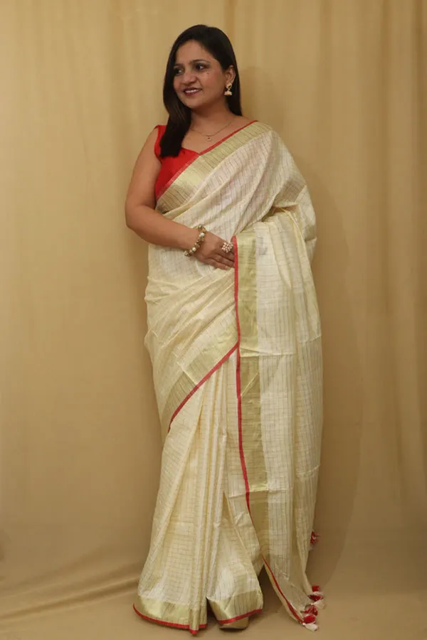 MH_HANDLOOM_Women's_Linen_Slub_Saree_with_Blouse_Piece_for_Every_Occasion