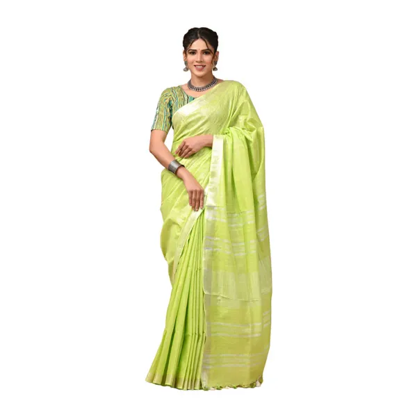 MH_HANDLOOM_Women's_Linen_Slub_Saree_with_Blouse_Piece_for_Every_Occasion