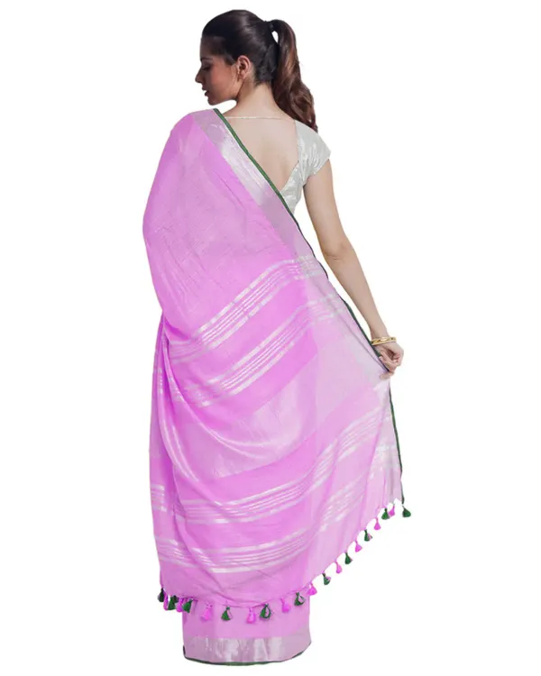 MH_HANDLOOM_Women's_Linen_Slub_Saree_with_Blouse_Piece_for_Every_Occasion