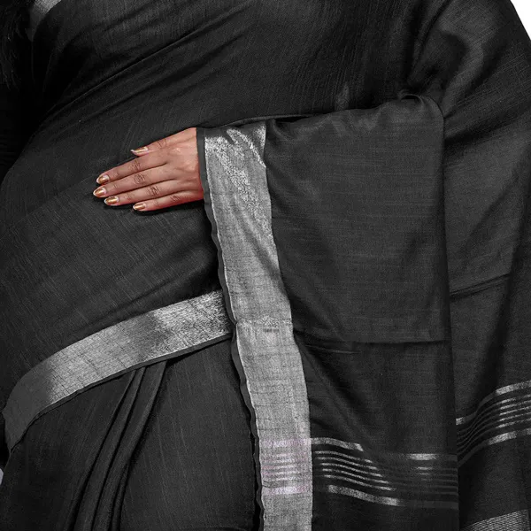 MH_HANDLOOM_Women's_Linen_Slub_Saree_with_Blouse_Piece_for_Every_Occasion