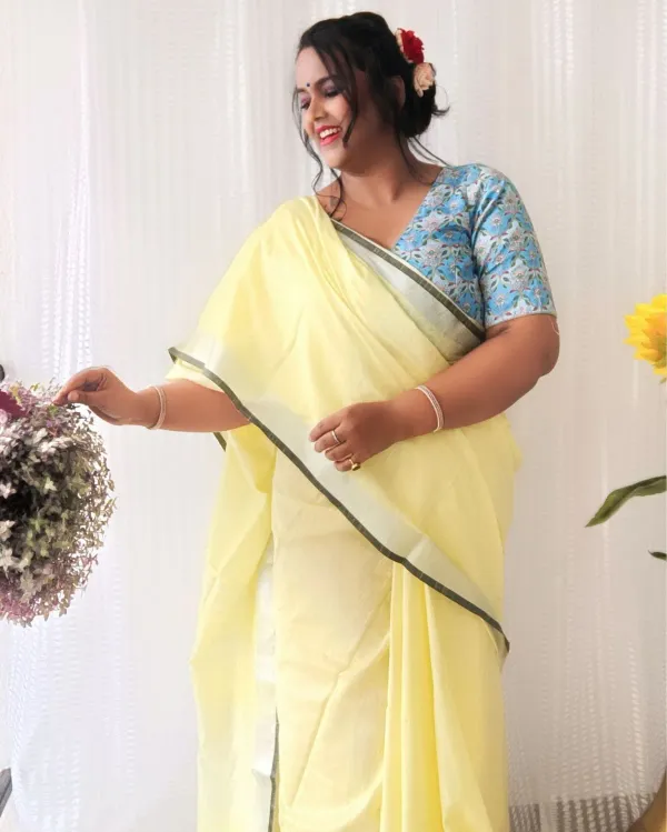 MH_HANDLOOM_Women's_Linen_Slub_Saree_with_Blouse_Piece_for_Every_Occasion