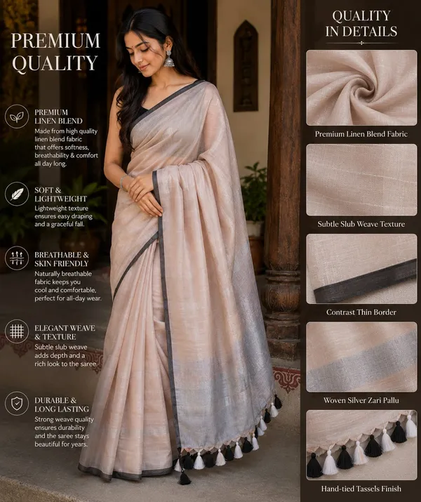 MH_HANDLOOM_Linen_Slub_Saree_with_Blouse_Piece_for_Every_Occasion