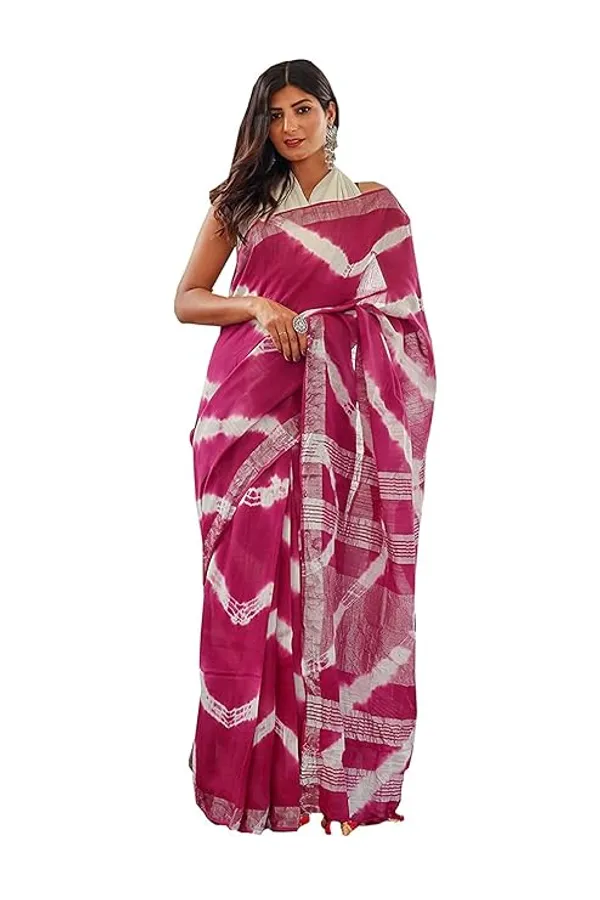 MH_HANDLOOM_LINEN_SLUB_SIBORI_DESIGN_SAREE_WITH_BLOUSE
