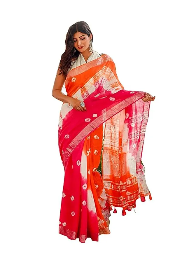MH_HANDLOOM_LINEN_SLUB_SIBORI_DESIGN_SAREE_WITH_BLOUSE