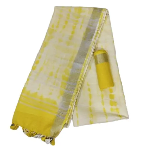 MH_HANDLOOM_LINEN_SLUB_SIBORI_DESIGN_SAREE_WITH_BLOUSE