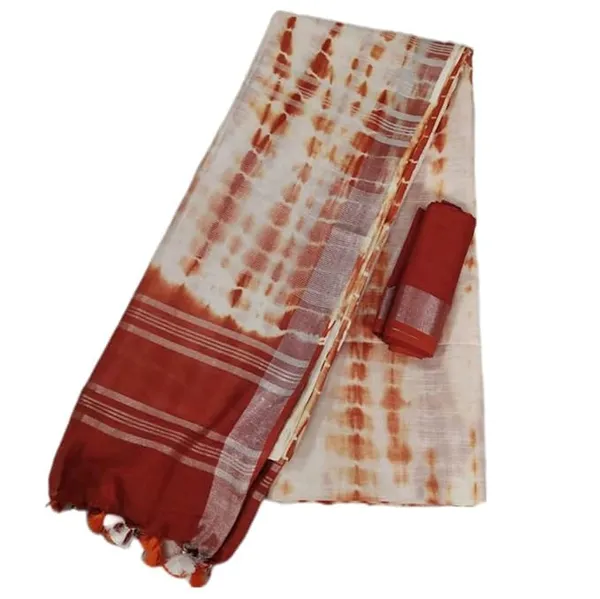 MH_HANDLOOM_LINEN_SLUB_SIBORI_DESIGN_SAREE_WITH_BLOUSE