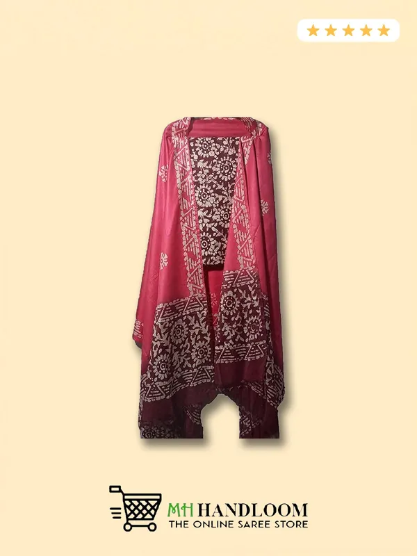 MH_HANDLOOM_Women's_Cotton_Silk_Batik_Print_Unstitched_Salwar_Suits_with_Dupatta