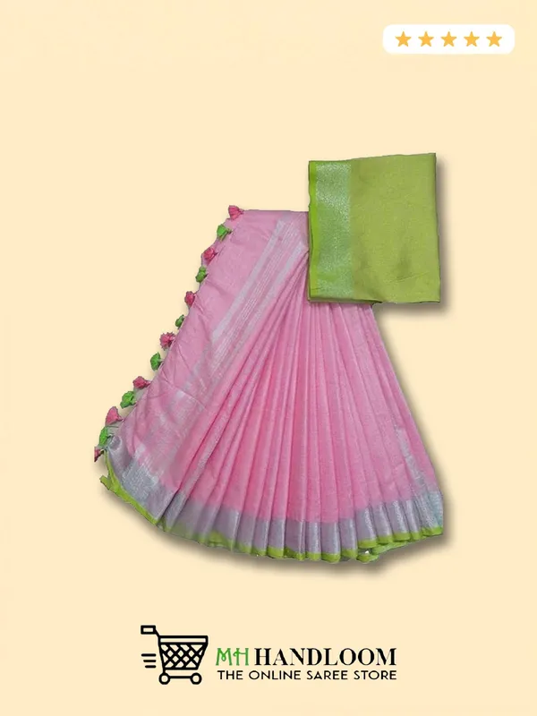 Women's_Linen_Slub_Saree_with_Blouse_Piece_for_Every_Occasion