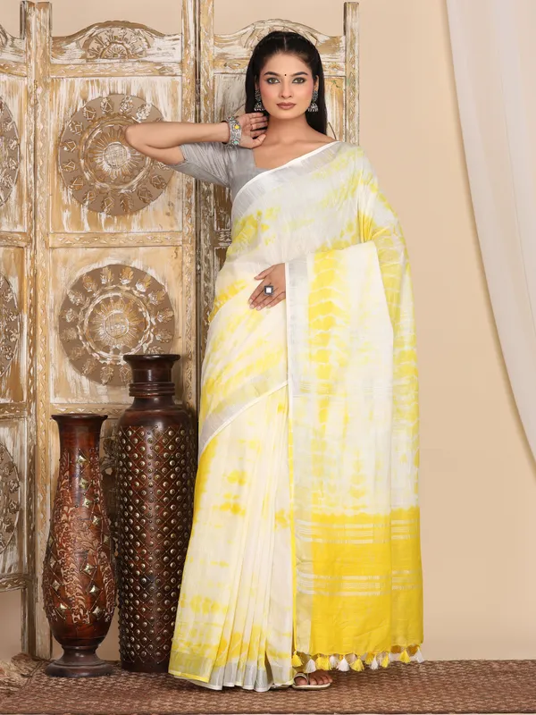 MH_HANDLOOM_LINEN_SLUB_SIBORI_DESIGN_SAREE_WITH_BLOUSE