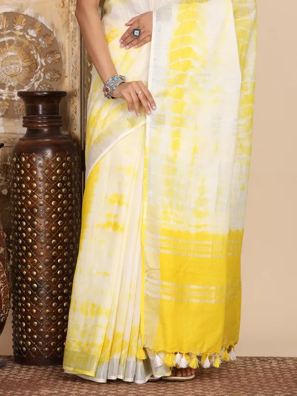 MH_HANDLOOM_LINEN_SLUB_SIBORI_DESIGN_SAREE_WITH_BLOUSE