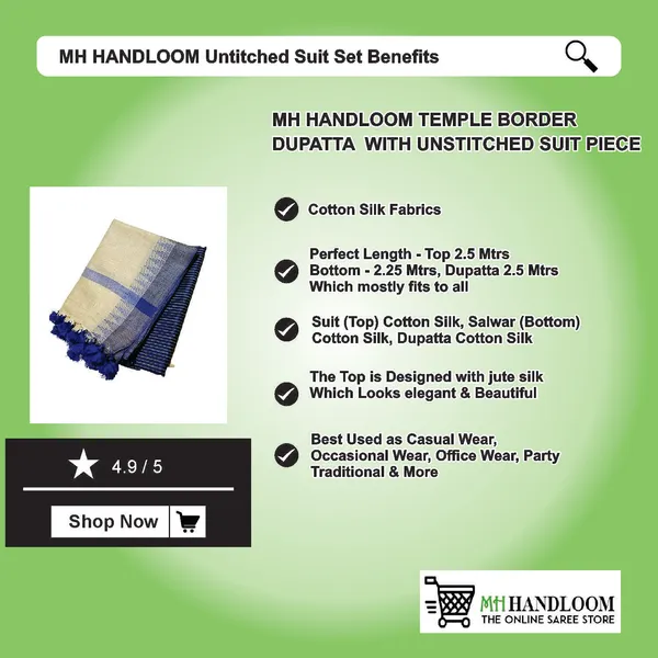 MH_HANDLOOM_Unstitched_Dress_Material_|_Multicolour_Jute_Silk_|_Salwar_Suit_Material_with_Dupatta