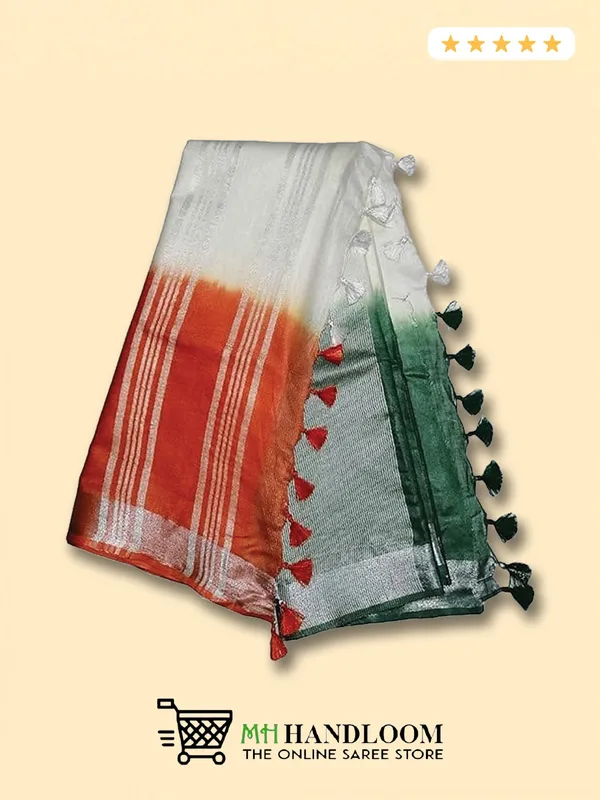 Bhagalpuri_Cotton_Linen_Tiranga_Saree_with_running_Blouse