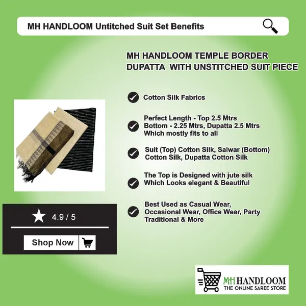 MH_HANDLOOM_Unstitched_Dress_Material_|_Multicolour_Jute_Silk_|_Salwar_Suit_Material_with_Dupatta