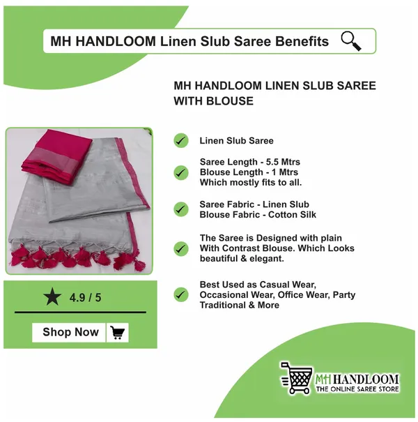 Women's_Linen_Slub_Saree_with_Blouse_Piece_for_Every_Occasion