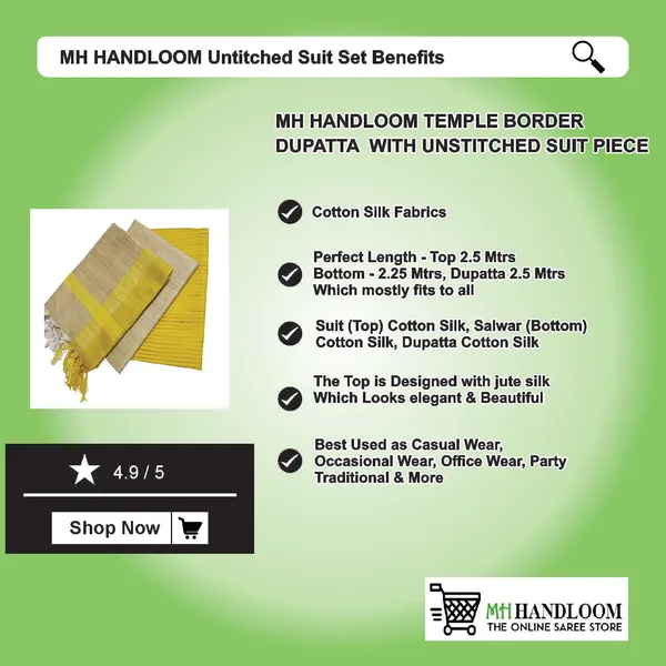 MH_HANDLOOM_Unstitched_Dress_Material_|_Multicolour_Jute_Silk_|_Salwar_Suit_Material_with_Dupatta