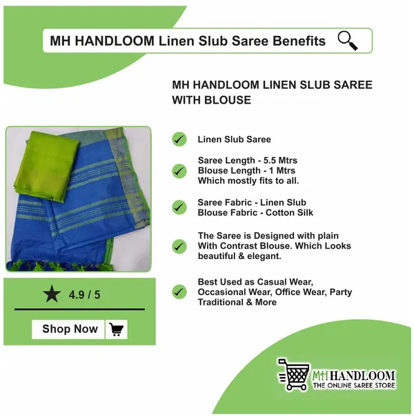 Women's_Linen_Slub_Saree_with_Blouse_Piece_for_Every_Occasion