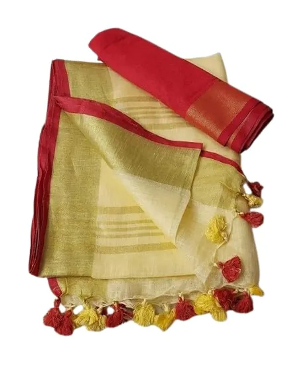 Women's_Linen_Slub_Saree_with_Blouse_Piece_for_every_occasion