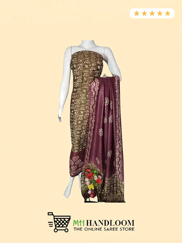 MH_HANDLOOM_Women's_Cotton_Silk_Batik_Print_Unstitched_Salwar_Suits_with_Dupatta
