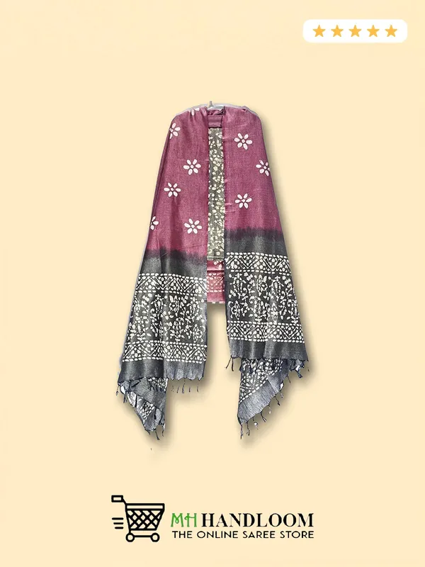 MH_HANDLOOM_Women's_Cotton_Silk_Batik_Print_Unstitched_Salwar_Suits_with_Dupatta