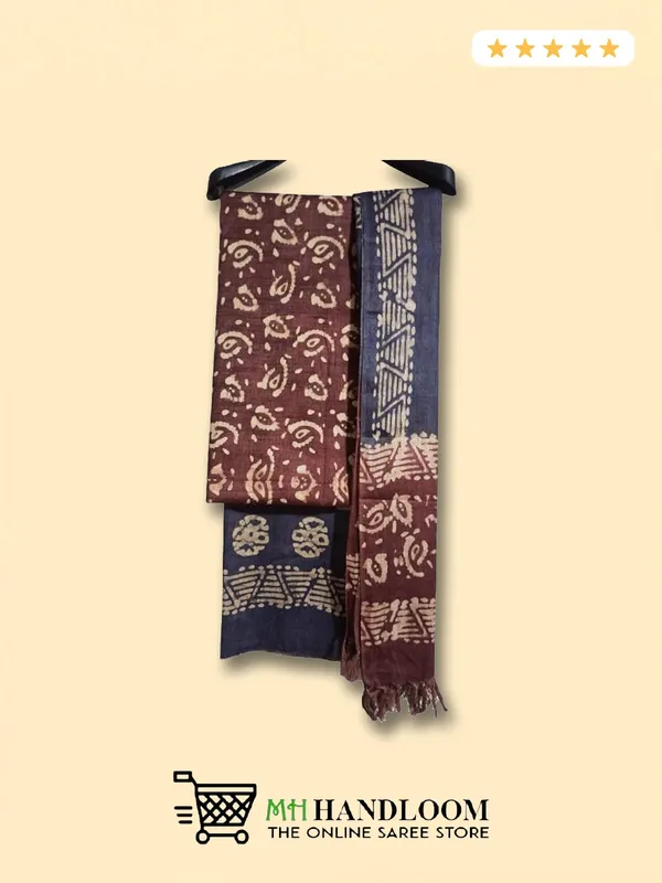 MH_HANDLOOM_Women's_Cotton_Silk_Batik_Print_Unstitched_Salwar_Suits_with_Dupatta