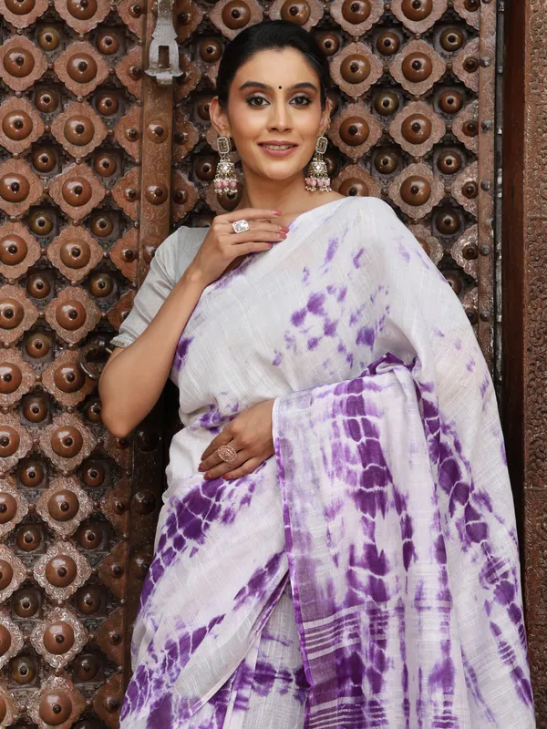 MH_HANDLOOM_LINEN_SLUB_SIBORI_DESIGN_SAREE_WITH_BLOUSE