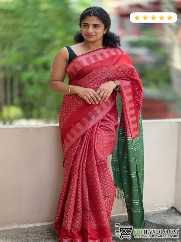 MH_HANDLOOM_WOMEN'S_SEMI_SILK_SAREE_WITH_BLOUSE_PIECE