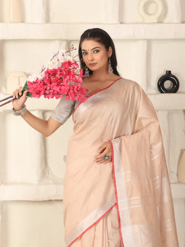 Women's_Linen_Slub_Saree_with_Blouse_Piece_for_Every_Occasion