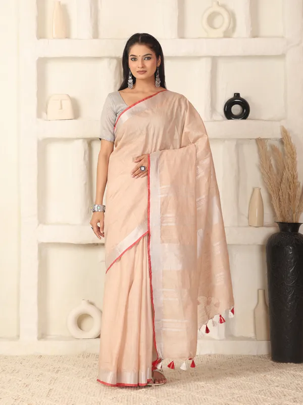 Women's_Linen_Slub_Saree_with_Blouse_Piece_for_Every_Occasion