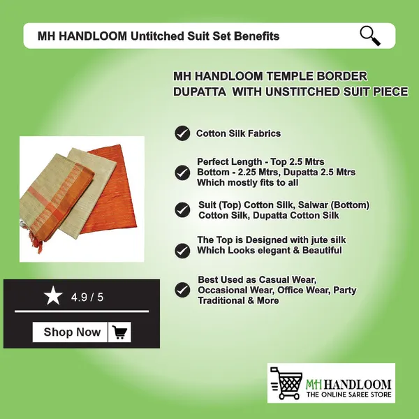 MH_HANDLOOM_Unstitched_Dress_Material_|_Multicolour_Jute_Silk_|_Salwar_Suit_Material_with_Dupatta