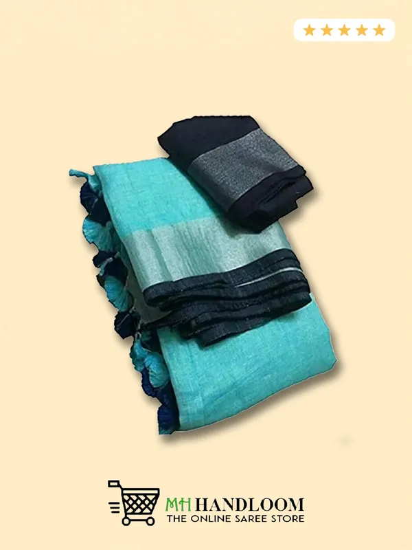 Firoza_Women's_Linen_Slub_Saree_with_Blouse_Piece_for_Every_Occasion
