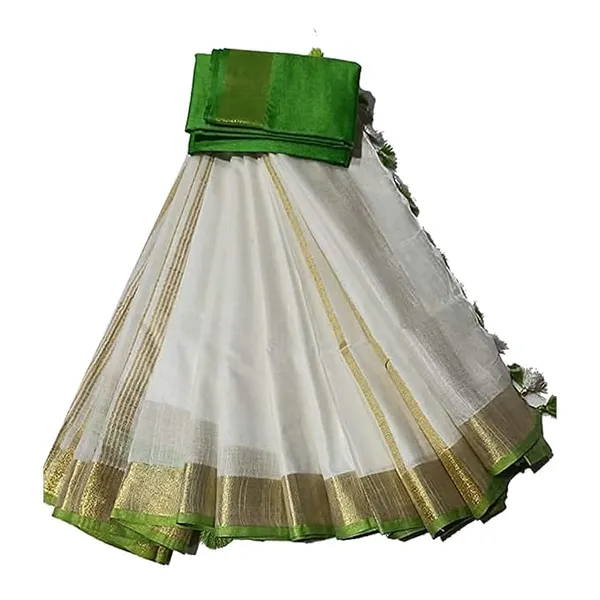 White_Women's_Linen_Slub_Saree_with_Blouse_Piece_for_Every_Occasion