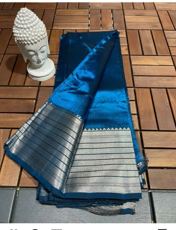 Blue_Exquisite_Semi_Silk_Sarees_with_Blouse