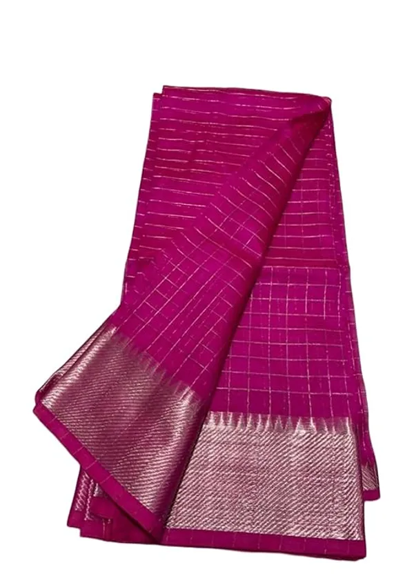 Pink_Exquisite_Semi_Silk_Sarees_with_Blouse